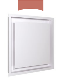 Grila semineu ARHITECTURE AIR 35 X 35 cm alb negru
