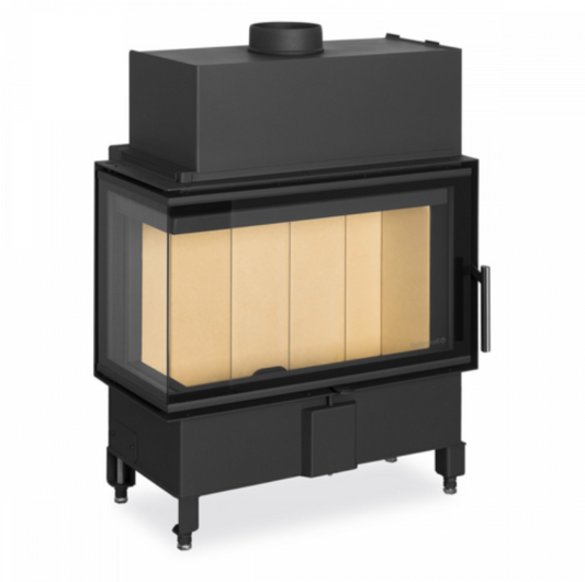 Focar lemne pe colt ROMOTOP HEAT HR2SX 70x33x44