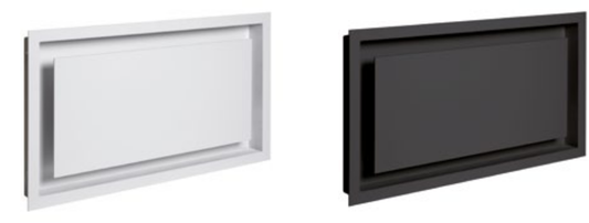 Grila semineu ARHITECTURE AIR 44 X 25 cm alb negru