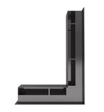 Grila colt semineu 9 x 40 x 80 lateral stanga negru alb Grila colt semineu 9 x 40 x 80 lateral stanga negru alb