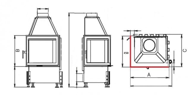 Semineu Cu Acumulare KOBOK Chopok R90 S/450 LD 450/450 10Kw Semineu Cu Acumulare KOBOK Chopok R90 S/450 LD 450/450 10Kw