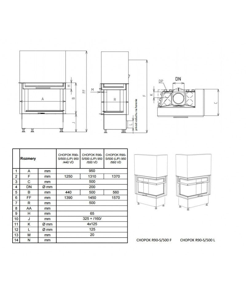 Semineu Cu Acumulare KOBOK Model Chopok R90 S/500 LP VD 950/450 17Kw Semineu Cu Acumulare KOBOK Model Chopok R90 S/500 LP VD 950/450 17Kw