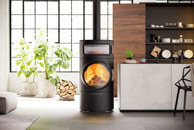 Soba fonta cu acumulare de caldura CLOU Xtra Back Austroflamm Soba fonta cu acumulare de caldura CLOU Xtra Back Austroflamm