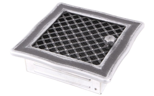 Grila semineu jaluzea DECO 16 X 16 Argintiu patinat