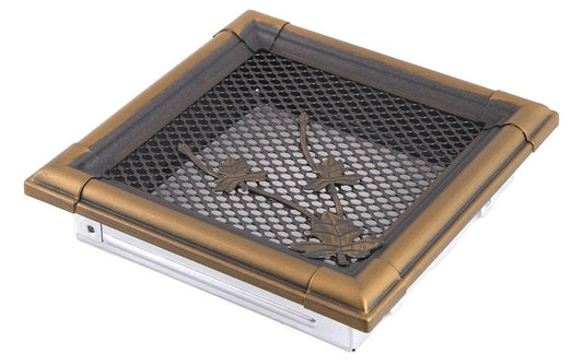 Grila semineu RETRO 16 x 16 Auriu patinat