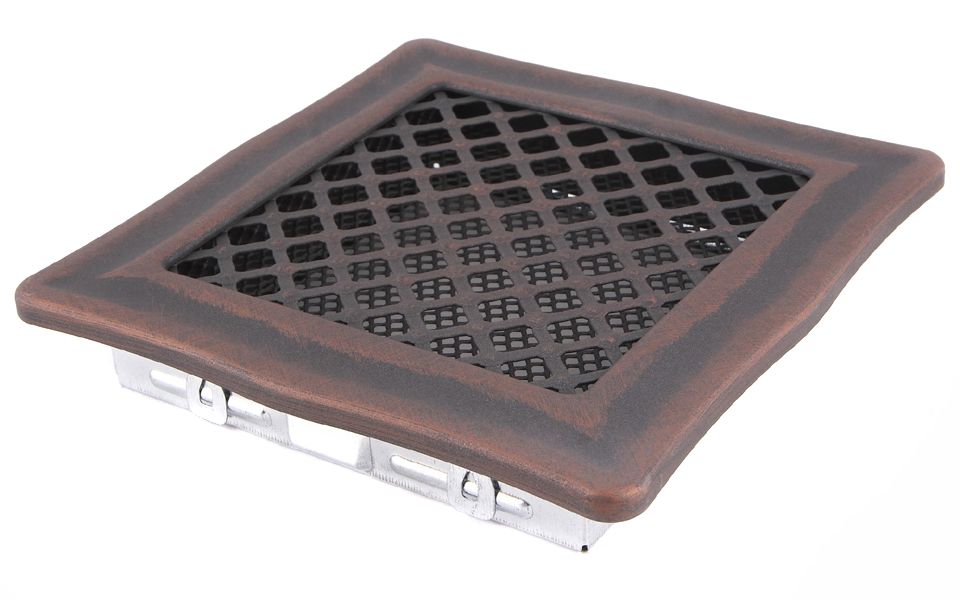 Grila semineu DECO 16 x 16 Cupru patinat Grila semineu DECO 16 x 16 Cupru patinat