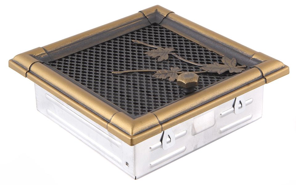 Grila semineu jaluzea RETRO 16 x 16 Auriu patinat Grila semineu jaluzea RETRO 16 x 16 Auriu patinat