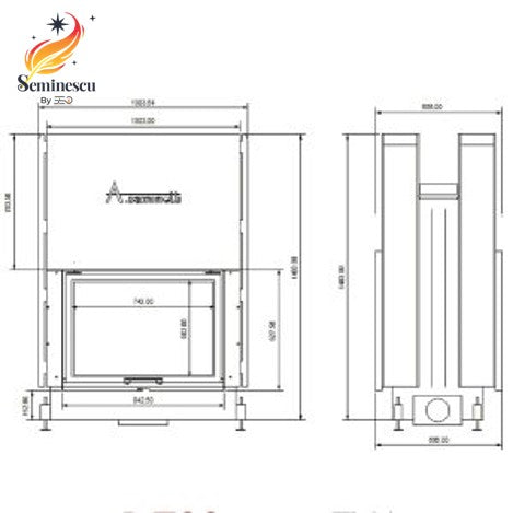 Semineu pe Lemne A-Caminetti FLAT W 75 X 60 Semineu pe Lemne A-Caminetti FLAT W 75 X 60