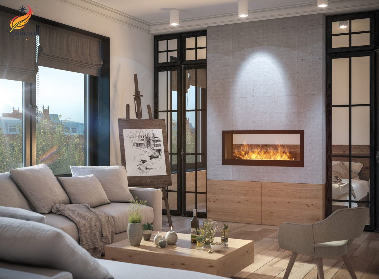 Semineu cu bioetanol Infire 2SIDE 1200 Semineu cu bioetanol Infire 2SIDE 1200