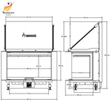 Semineu pe Lemne A-Caminetti CRYSTAL 90 MAX Semineu pe Lemne A-Caminetti CRYSTAL 90 MAX
