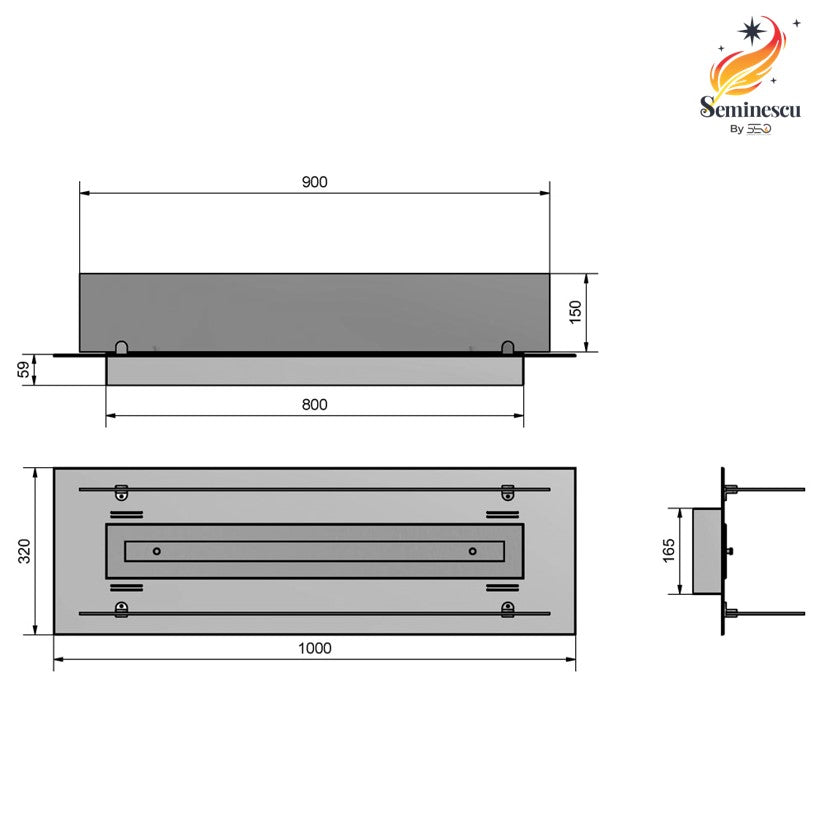 Semineu Cu Bioetanol Infire Insert 1000 Semineu Cu Bioetanol Infire Insert 1000