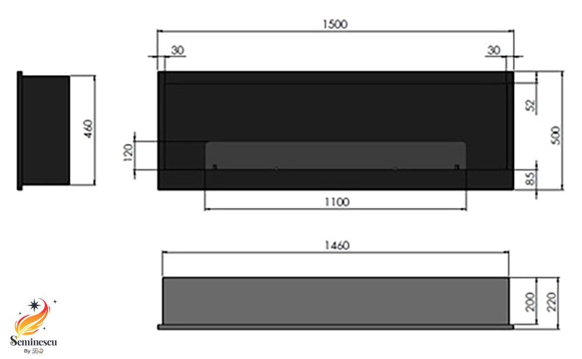 Semineu cu bioetanol Infire INSIDE 1500 Semineu cu bioetanol Infire INSIDE 1500