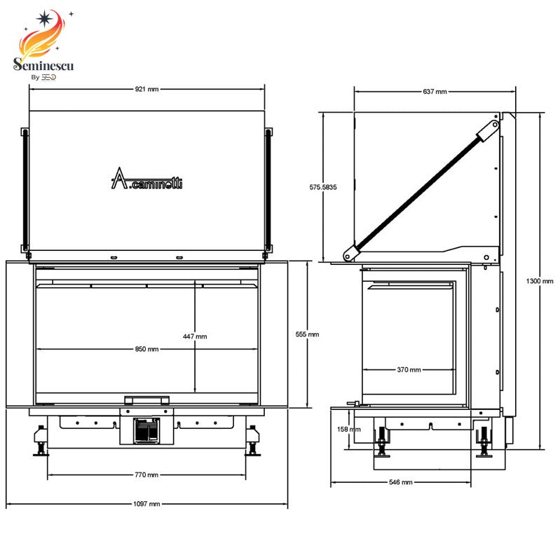 Semineu pe Lemne A-Caminetti CRYSTAL 90 MAX ECO Semineu pe Lemne A-Caminetti CRYSTAL 90 MAX ECO