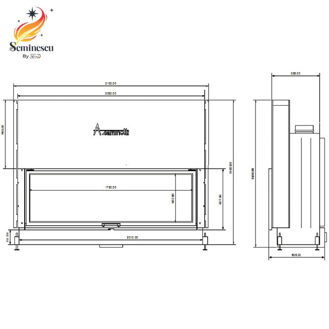 Semineu pe Lemne A-Caminetti FLAT 180 X 50 Semineu pe Lemne A-Caminetti FLAT 180 X 50