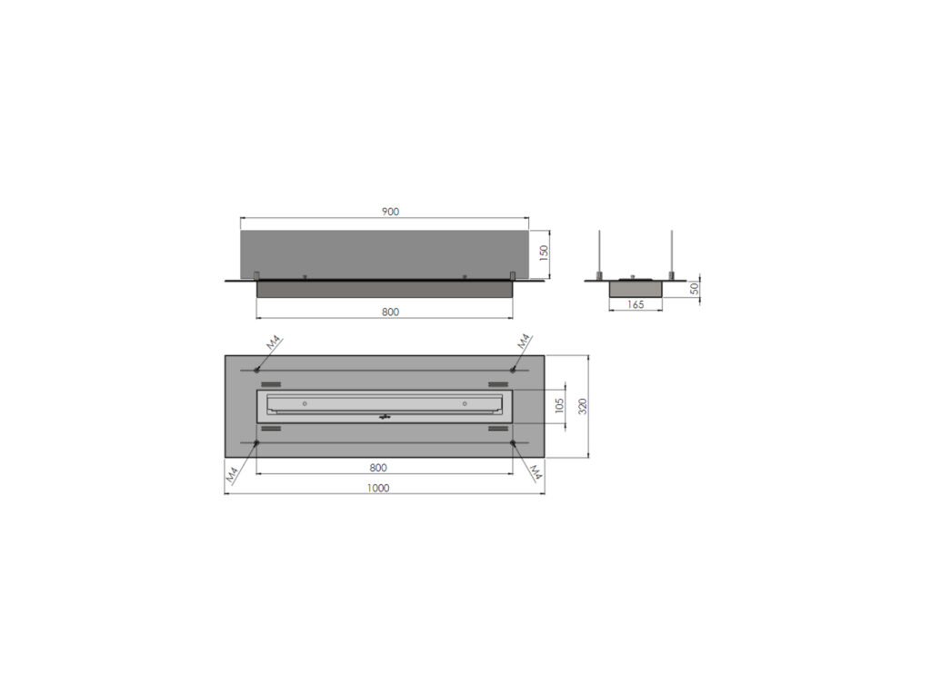 Semineu cu bioetanol INFIRE Insert 1000 Semineu cu bioetanol INFIRE Insert 1000