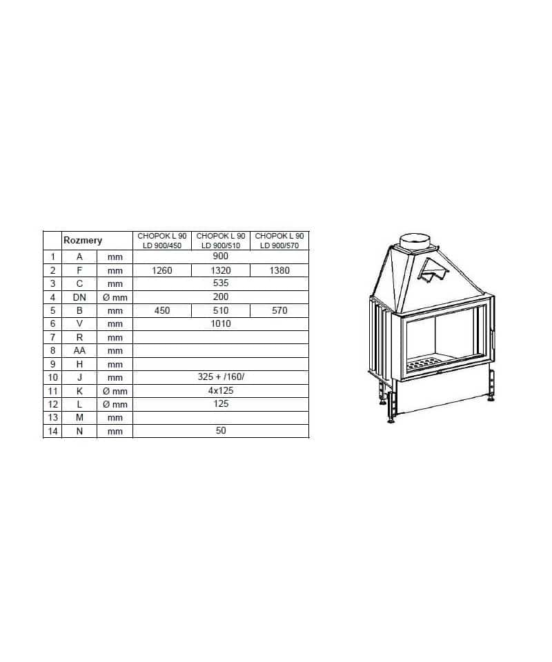 Semineu Cu Acumulare Kobok Chopok L 90 LD 900/450 Putere Maxima 16 KW Semineu Cu Acumulare Kobok Chopok L 90 LD 900/450 Putere Maxima 16 KW