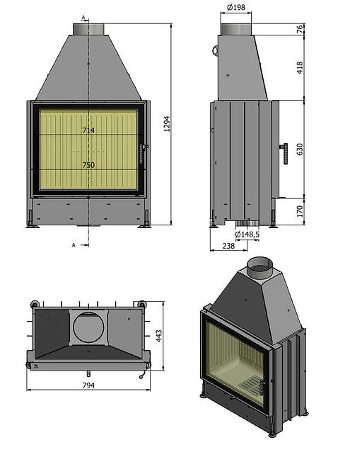Hajduk Volcano ST Focar pe lemne