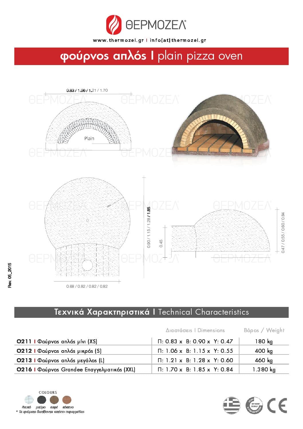 Cuptor Thermozel Pizza CLASSIC Line Mare 100