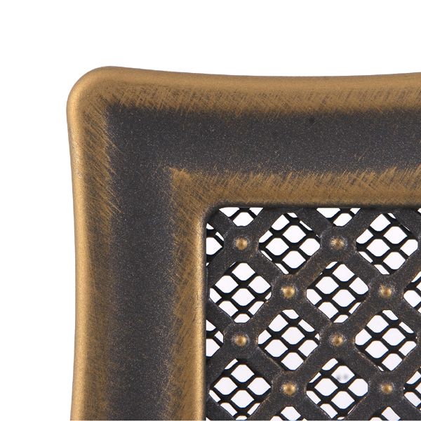 Grila Semineu DECO 16 X 16cm Auriu Patinat