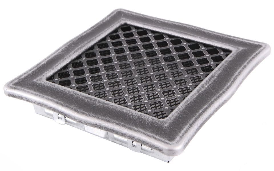Grila Semineu DECO 16 X 16cm Argintiu Patinat