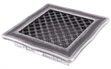 Grila Semineu DECO 16 X 16cm Argintiu Patinat