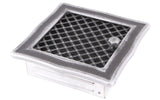 Grila Semineu DECO jaluzea 16 X 16cm Argintiu Patinat