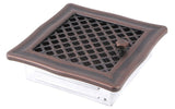 Grila Semineu DECO jaluzea 16 X 16cm Cupru Patinat