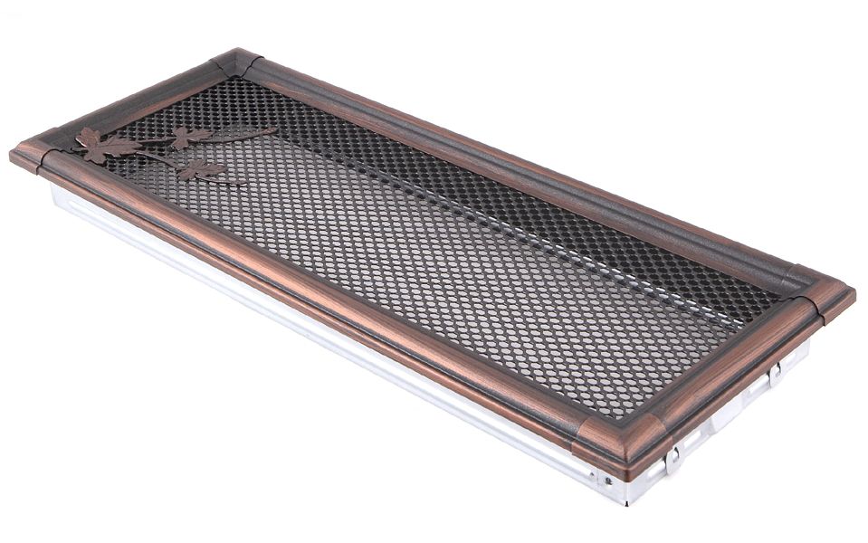 Grila semineu RETRO 16 x 45cm Cupru Patinat