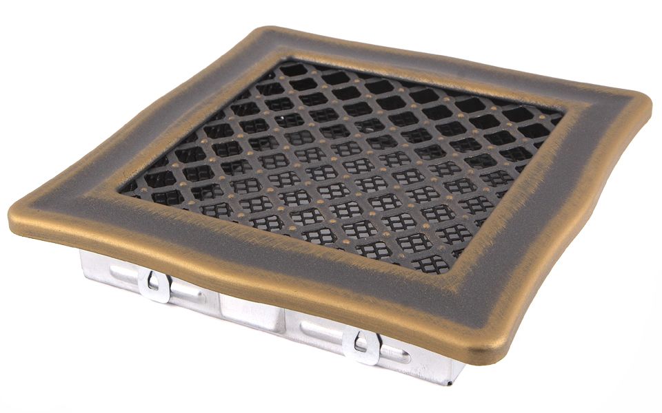 Grila semineu DECO 16 X 16 cm Auriu Patinat