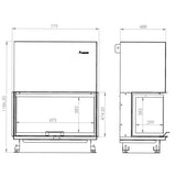 Semineu pe Lemne Premium CRYSTAL 80 MAX ECO