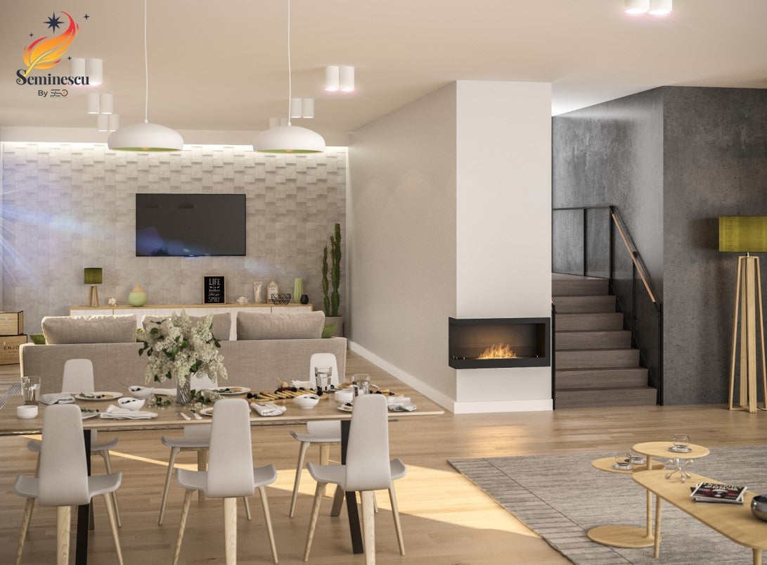 Semineu Bioetanol Simplefire Corner 900 L/R