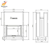 Semineu pe Lemne A-Caminetti FLAT W 90 X 60