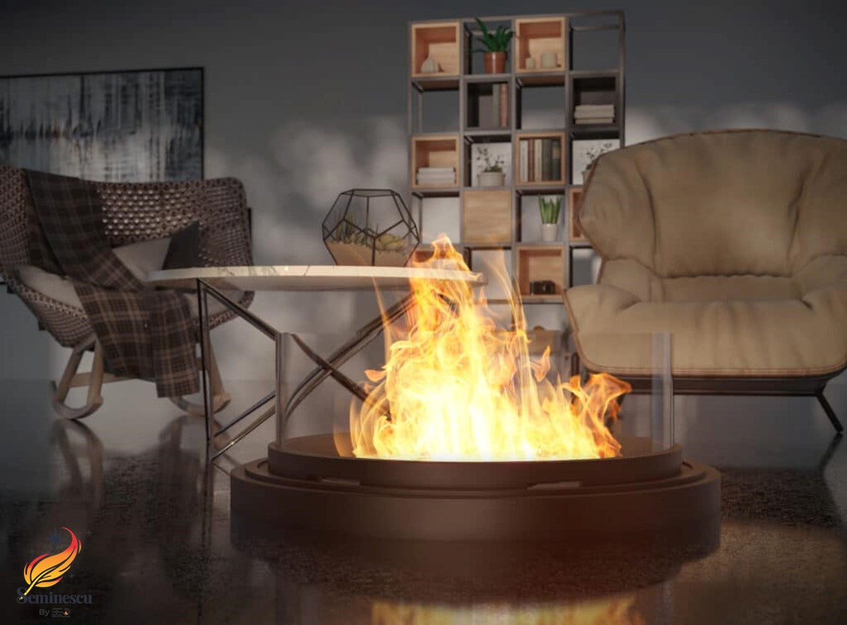 Semineu cu bioetanol INFIRE INROUND diametru 80 cm