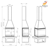 Semineu pe Lemne A-Caminetti Mediterranean C65