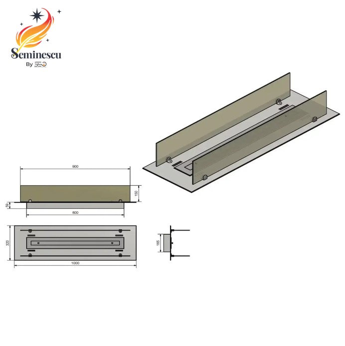 Semineu Cu Bioetanol Infire Insert 1000