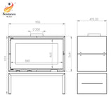 Semineu pe Lemne A-Caminetti Panorama 90