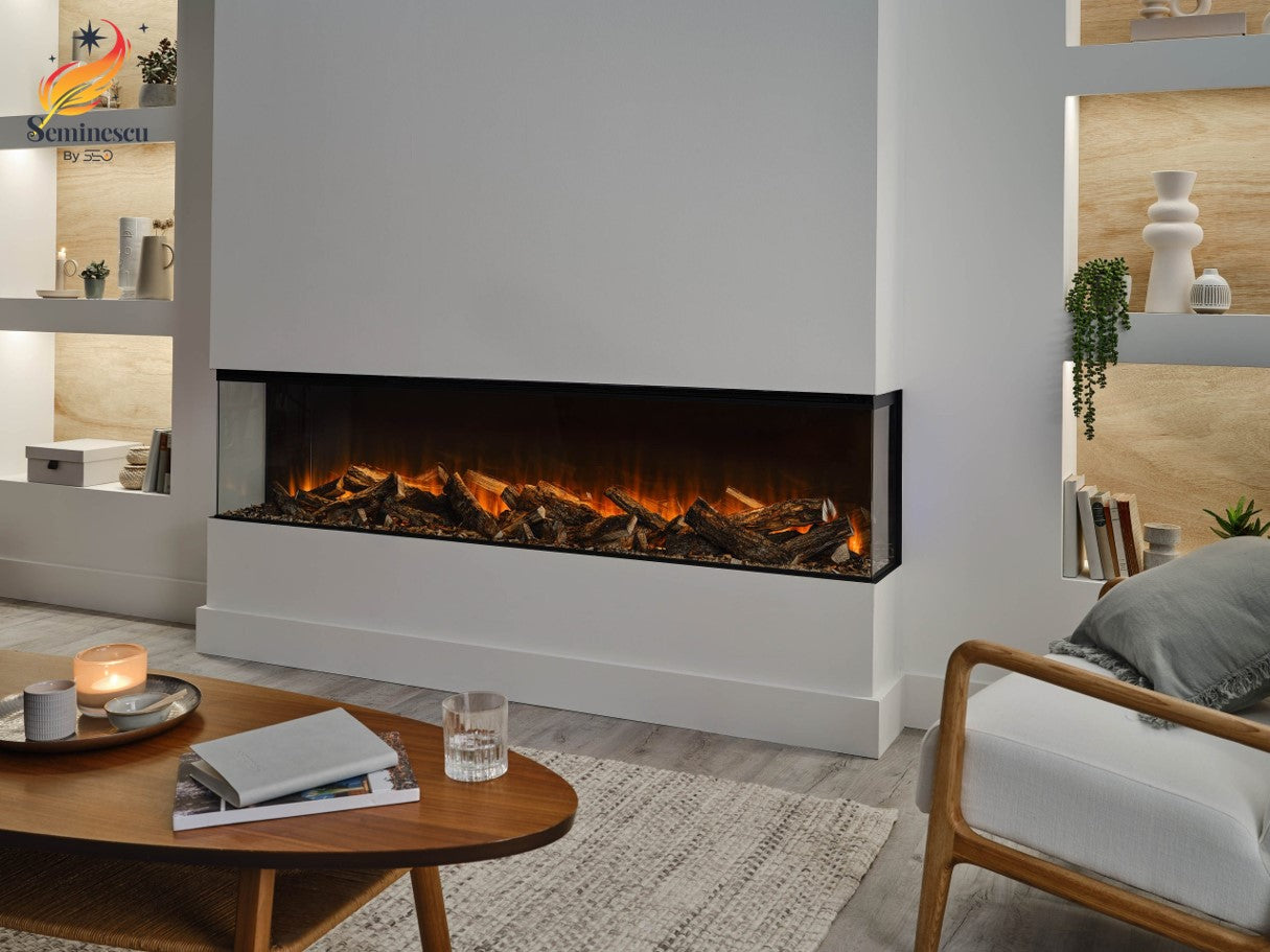 Semineu electric New Forest 1900 Deluxe Real Logs