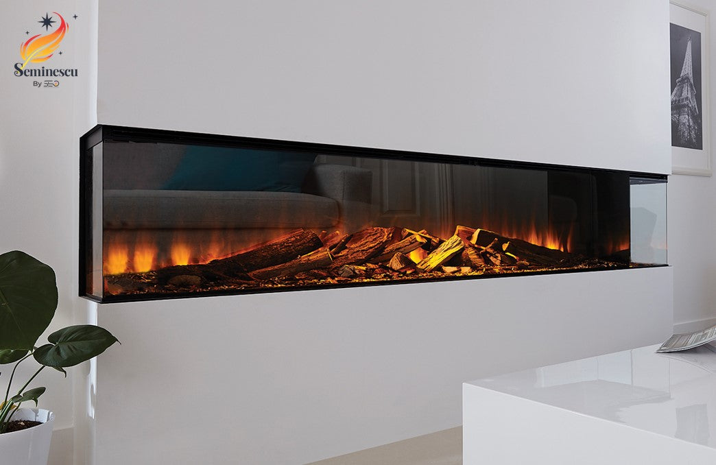 Semineu electric New Forest 2400 Deluxe Real Logs