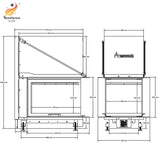 Semineu pe Lemne A-Caminetti CRYSTAL 3D 50/70