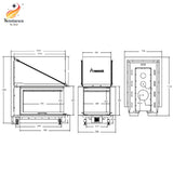 Semineu pe Lemne A-Caminetti CRYSTAL 3D MAX
