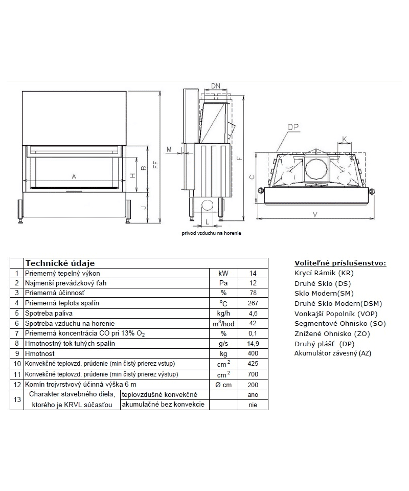 Semineu Cu Acumulare KOBOK Model Chopok VD 1170 / 450 21 KW