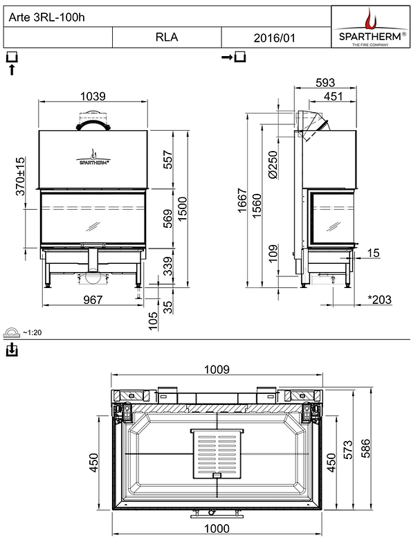 Spartherm Arte 3RL-100h