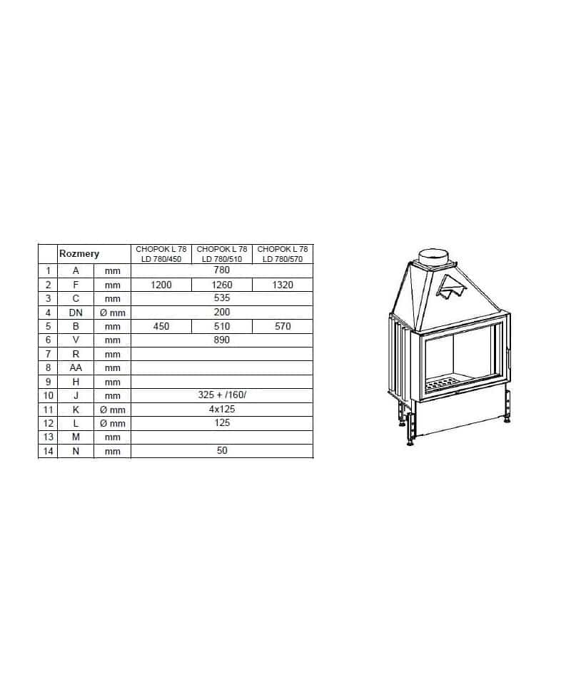 Semineu Cu Acumulare Kobok Chopok L 78 LD 780/450